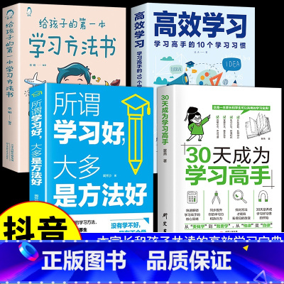 [全套4册]高效学习宝典 [正版]抖音同款30天成为学习高手书籍 给孩子的第一本学习方法书自驱型成长学霸高效笔记学习记忆