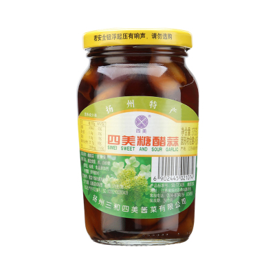 三和四美糖蒜 醋泡蒜头 咸蒜 扬州特产甜蒜下饭菜腌制酱菜 糖醋蒜375g*2瓶
