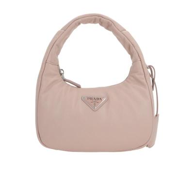 普拉达(PRADA)小羊皮单肩包女式精致三角徽标百搭配饰多功能可调