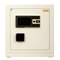 甬康达保险柜 汇福系列 FDG-A10/D-45ZW-MB 家用指纹保险箱 办公全钢智能防盗保管箱米白色指纹密码保险柜