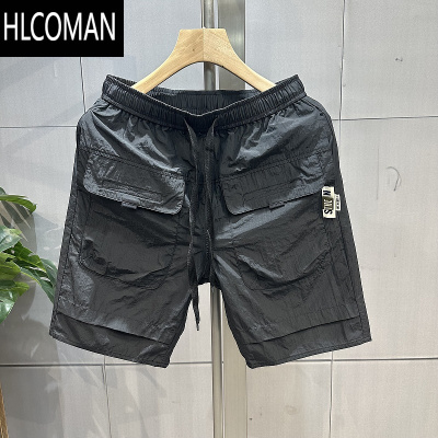 HLCOMAN2024速干夏季短裤男百搭宽松工装五分裤子男士沙滩时尚透气运动裤