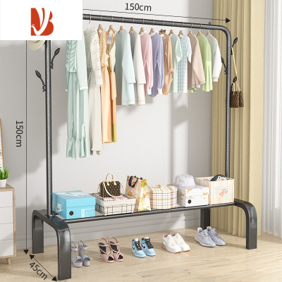 三维工匠晾衣架落地家用卧室室内挂衣架宿舍凉衣杆折叠阳台简易晒衣服架子