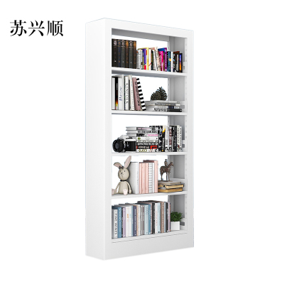苏兴顺图书馆书架阅览室货架资料档案架钢制书架单面五层主架