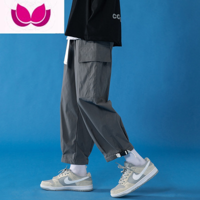 七斓日系工装裤男款夏季美式大码运动裤子oversize直筒宽松休闲裤