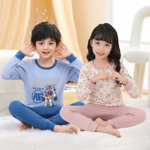 男童秋衣秋裤儿童内衣套装女童纯棉春秋全棉中大童女孩睡衣棉毛衫_933