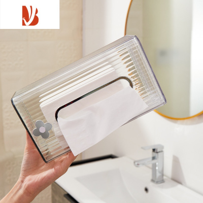 三维工匠home厨房纸巾盒壁挂式免打孔抽纸盒橱柜倒挂家用浴室卫生间厕所 带盖防尘/满2件8折 [横竖两用/掉落包赔]