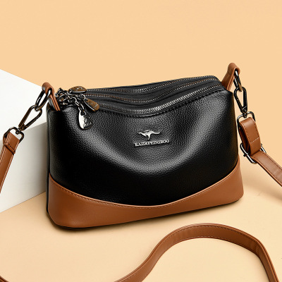 包包女包新款大气妈妈包斜挎包女时尚撞色单肩包女