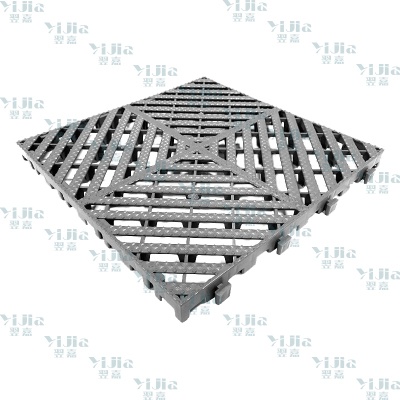 翌嘉 YJ3121308地格栅塑料拼接地板垫网格垫板 灰色