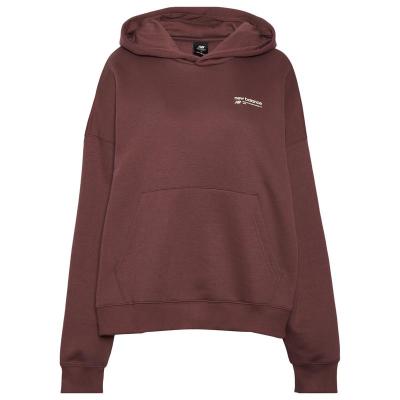 New Balance女士卫衣 纯色简约连帽保暖日常百搭棉质透气舒适套头衫 长袖夹克