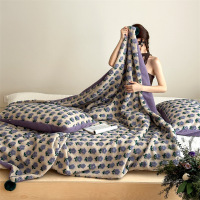 高级感复古提花羊羔绒毛毯沙发毯午睡盖毯加厚保暖空调毯毯子