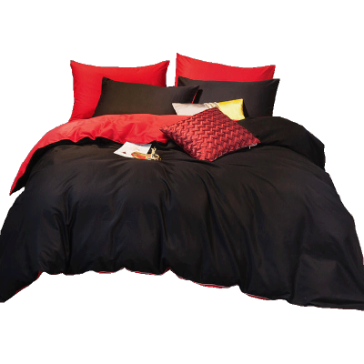 美帮汇个性潮流四件套全棉全棉被套 简约北欧风灰色床单被罩三件套