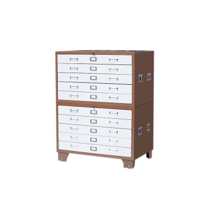 帅畅底图柜工程资料图纸柜0号1号抽屉柜地图柜文件柜菲林柜图纸收纳柜1号咖白十抽1000*700*1200