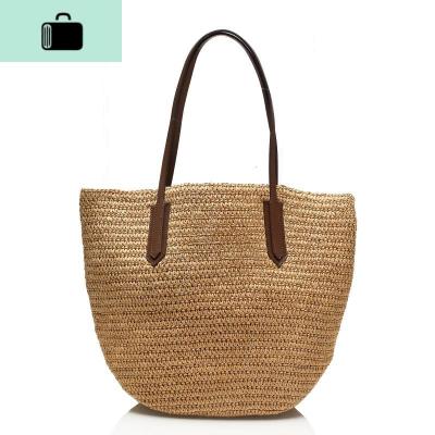 2020新款编包潮流女包欧美时尚海边度假旅游沙滩包单肩编织包NEW LAKE女士单肩包