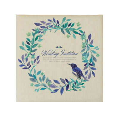 家柏饰(CORATED)北欧椅垫慢性回弹美臀家用餐厅冬季办公室加厚汽车坐垫 花环鸟 40X40*4cm可拆洗