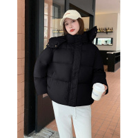 年新款女冬高品质超厚短款羽绒棉服小个子宽松连帽面包服外套