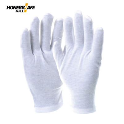 好员工 T501涤纶+聚氨酯13针白涤纶白pu涂掌手套10双*2