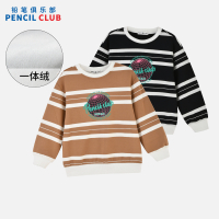 [1件3折]铅笔俱乐部秋冬新款男童卫衣中大童加绒加厚T恤儿童保暖上衣