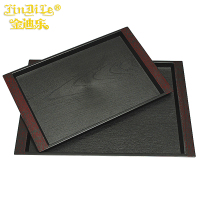 金迪乐酒店宾馆收纳托盘长方形客房仿木纹收纳盘定制