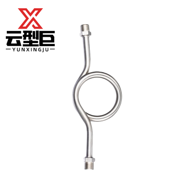 云型巨 304压力表缓冲管双外丝三通旋塞弯管 压力管表弯不锈钢 DN15 单位:个