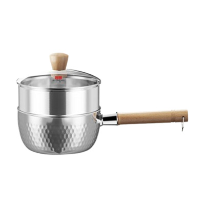 三禾奶锅16cm一锅多用健康无涂层加厚不锈钢GN16P6