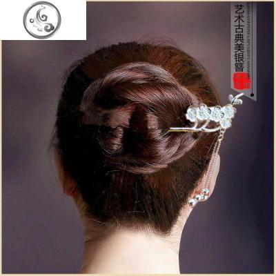 990足银发簪纯银簪子 头饰发饰银饰品 流苏盘发民族风复古典多款 JiMi