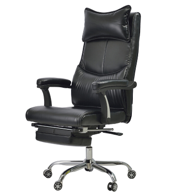 绵冠老板办公椅书房电脑椅总裁时尚休闲椅子带腰靠人体工学可躺皮艺椅