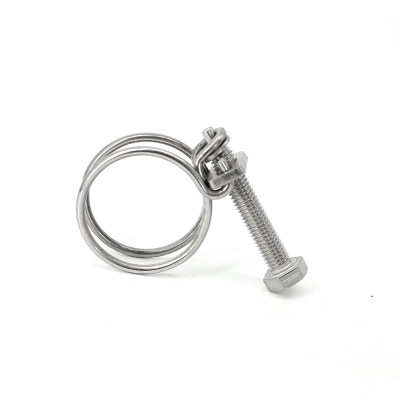 中锦科技 强力老虎夹 喉箍双钢丝水管卡箍内径222-231mm [8寸]个