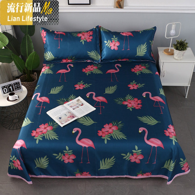 凉席三件套1.8米床双人折叠席子2x2.2夏季冰丝席可水洗床单空调席 三维工匠凉席/凉枕