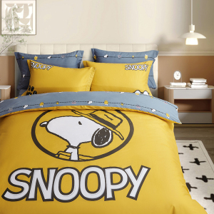 史努比·中纺鲁棉四件套铂尔曼 SNJ01-2023B 单套价 黄色 1.8m床