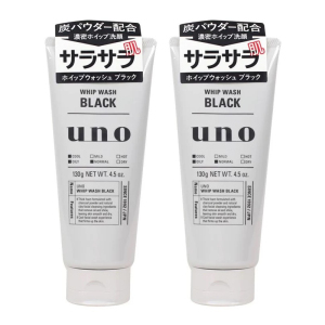 UNO吾诺男士洗面奶控油清爽去角质去黑头洁面乳130g-黑色两支装