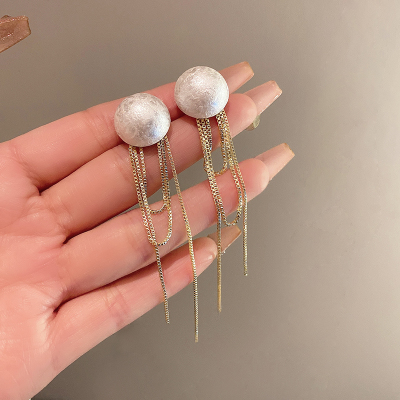 小众设计师款流苏长款珍珠耳环女夏显瘦耳线轻奢高级感耳饰耳坠送女朋友老婆情人节七夕生日礼物