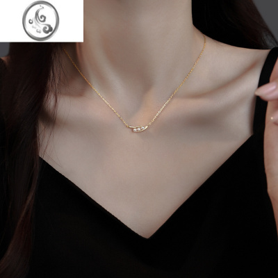 JiMiS925银银珍珠项链女轻奢小众锁骨链2023新款豌豆七夕节礼物