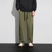 |休闲裤男士宽松束脚针织卫裤早秋款百搭潮牌美式运动长裤