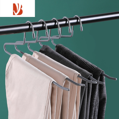 三维工匠不锈钢裤架衣柜裤子晾晒架防滑浸塑裤架魔术金属衣架家用挂钩