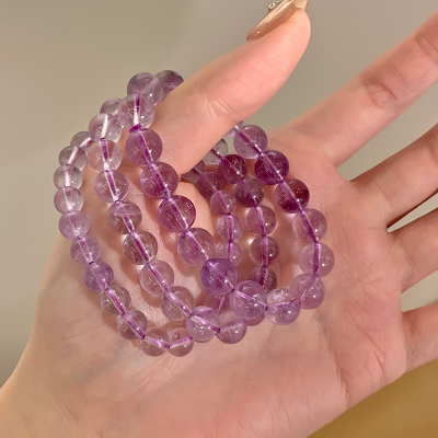 天然巴西紫水晶手串上岸九紫离火手链高颜值学生党显白ins风送女朋友老婆情人节七夕生日礼物