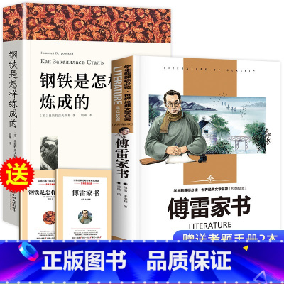 [★必读]傅雷家书+钢铁是如何炼成的 (2册) [正版]完整版赠考点傅雷家书和钢铁是怎样炼成的初中原著八年级下册必读名著