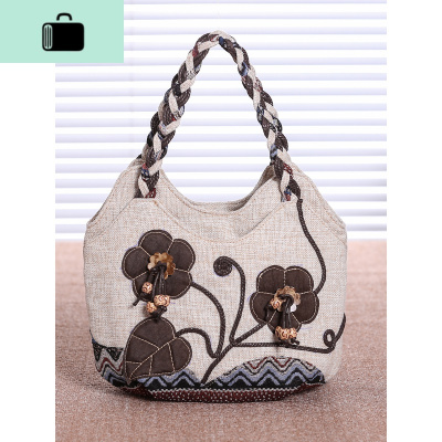 民族风复古风女包新款休闲百搭女式手提包斜挎两用包轻便手提小包NEW LAKE女斜挎包