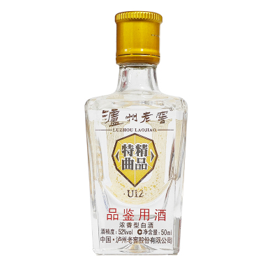 泸州老窖U12精品特曲52度浓香型白酒50ml光瓶[品鉴用酒介意勿拍]