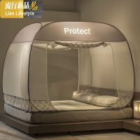 免安装蒙古包蚊帐帐子家用帐篷文帐2米床1.8m床1.2可折叠2.0x2.2 三维工匠