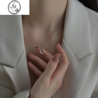 JiMi925银银项链女莫比乌斯环轻奢小众设计高级感2023年新款潮锁骨链
