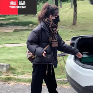 YIBUSHENG2023年新款冬季羽绒棉服女韩版加厚小个子面包服棉衣棉袄宽松外套