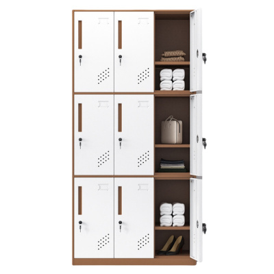 凌迪星咖色9门更衣柜900*400*1850mm台