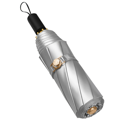 三折手动]铝合金玻纤伞架 加厚双层钛银伞布 橡胶漆手柄 YF-S2021025 晴雨两用伞