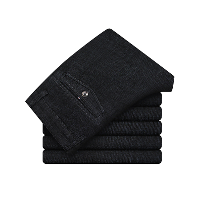 金盾(KIN DON)秋冬季牛仔裤男宽松直筒商务男裤中年弹力休闲大码男士裤子