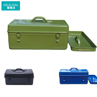 爱路达双层加厚铁皮工具箱大号L-460/个