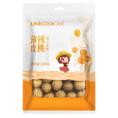 艾谷 新疆泽普县特产 新疆纸皮核桃450g*1袋 袋装