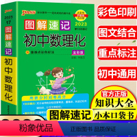 [正版]2023pass绿卡图书图解速记初中数理化初一二三初中数理化知识大全公式手册定理口袋书中考数学物理化学知识点汇