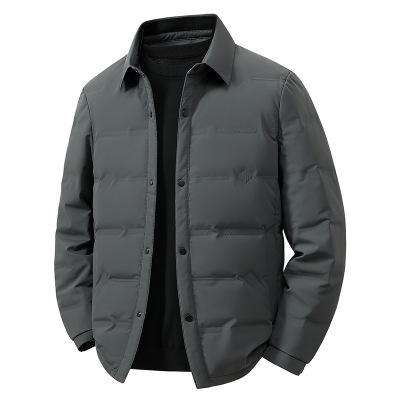 白鸭绒简约轻羽绒服秋冬男士青年短款潮流羽绒服防寒保暖羽绒外套