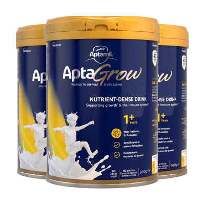 有效期到25年11月-三罐装-爱他美aptagrow精准营养学生小学儿童成长奶粉1+段1-3岁 900g