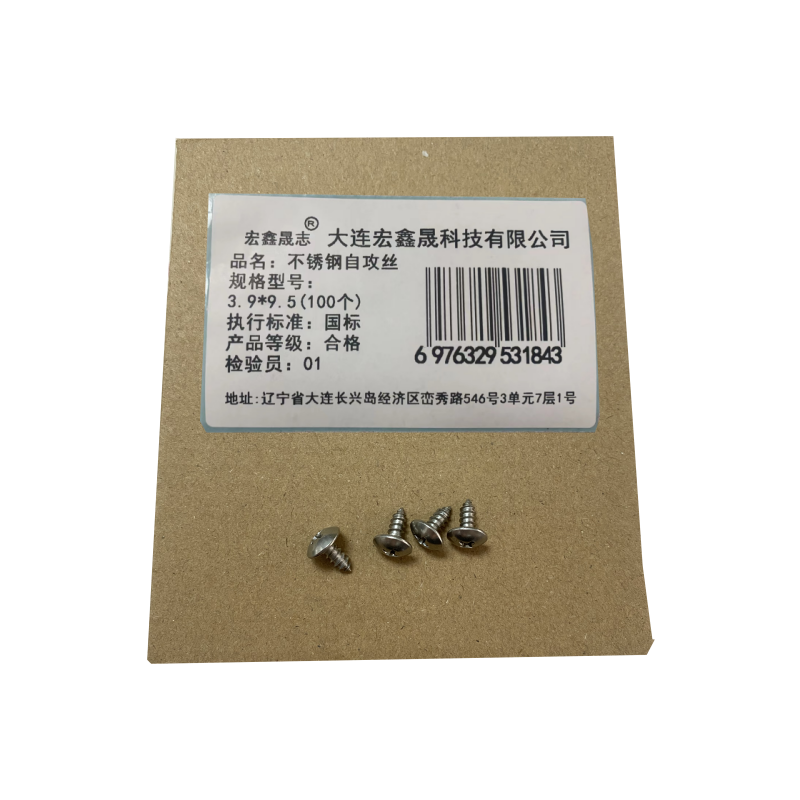 宏鑫晟志 不锈钢自攻丝 3.9*9.5(100个) 包